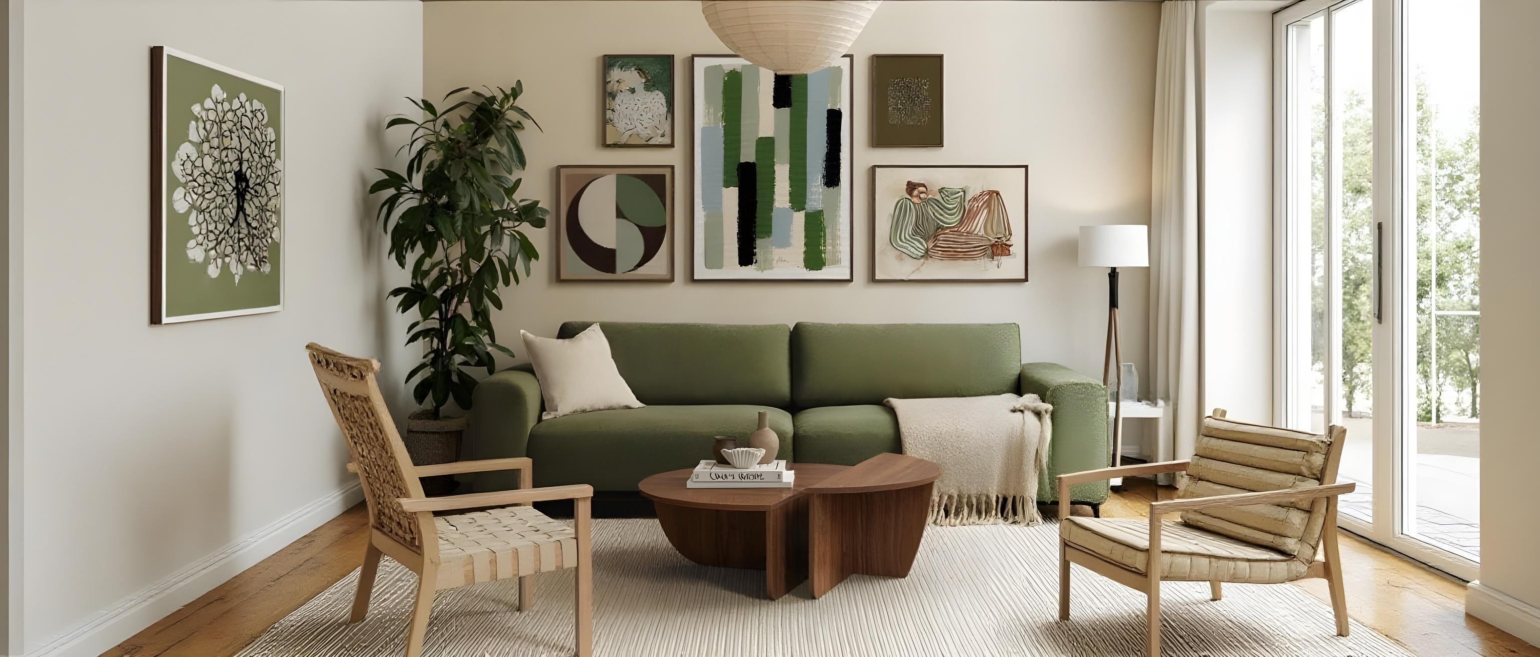 Exemplo de composição de quadros para sala