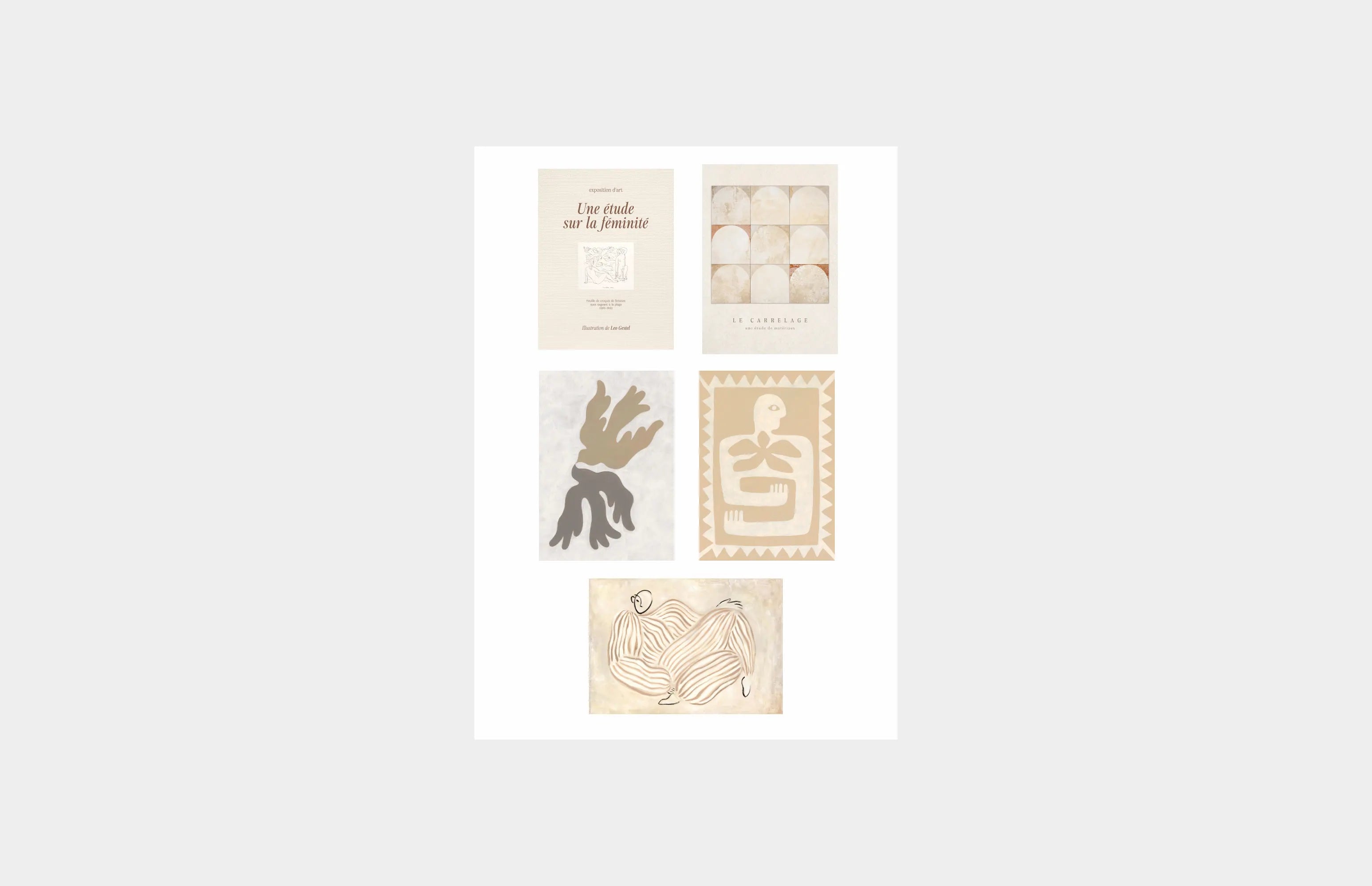 Kit 5 Quadros Linhas & Formas | AD0003