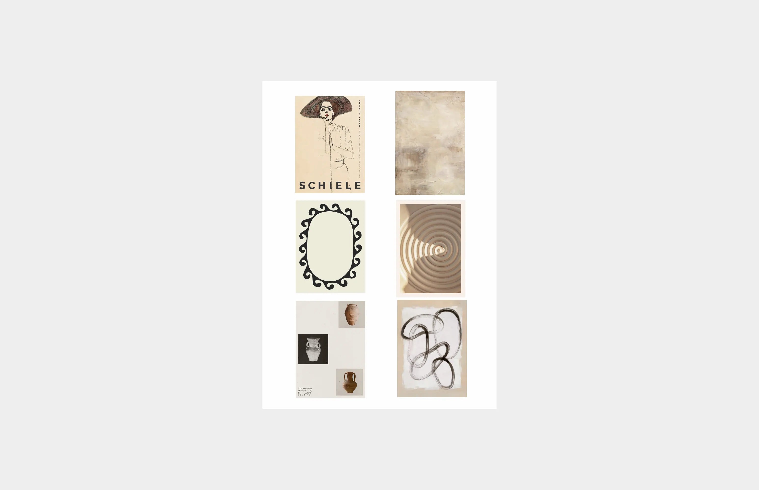 Kit 6 Quadros Abstrações & Cerâmica | AD0006