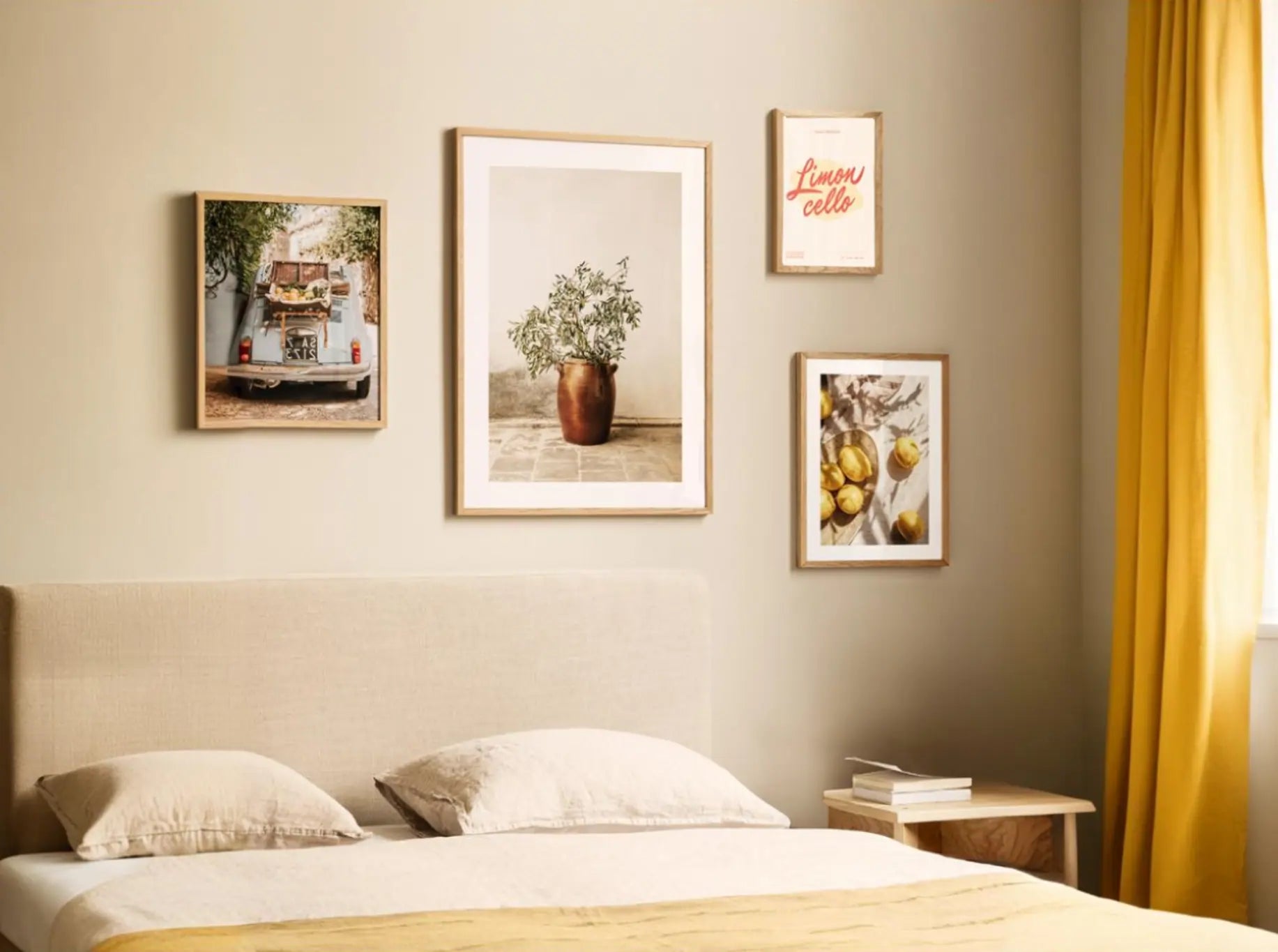 Kit 4 Quadros Refúgio Mediterrâneo | AD0007