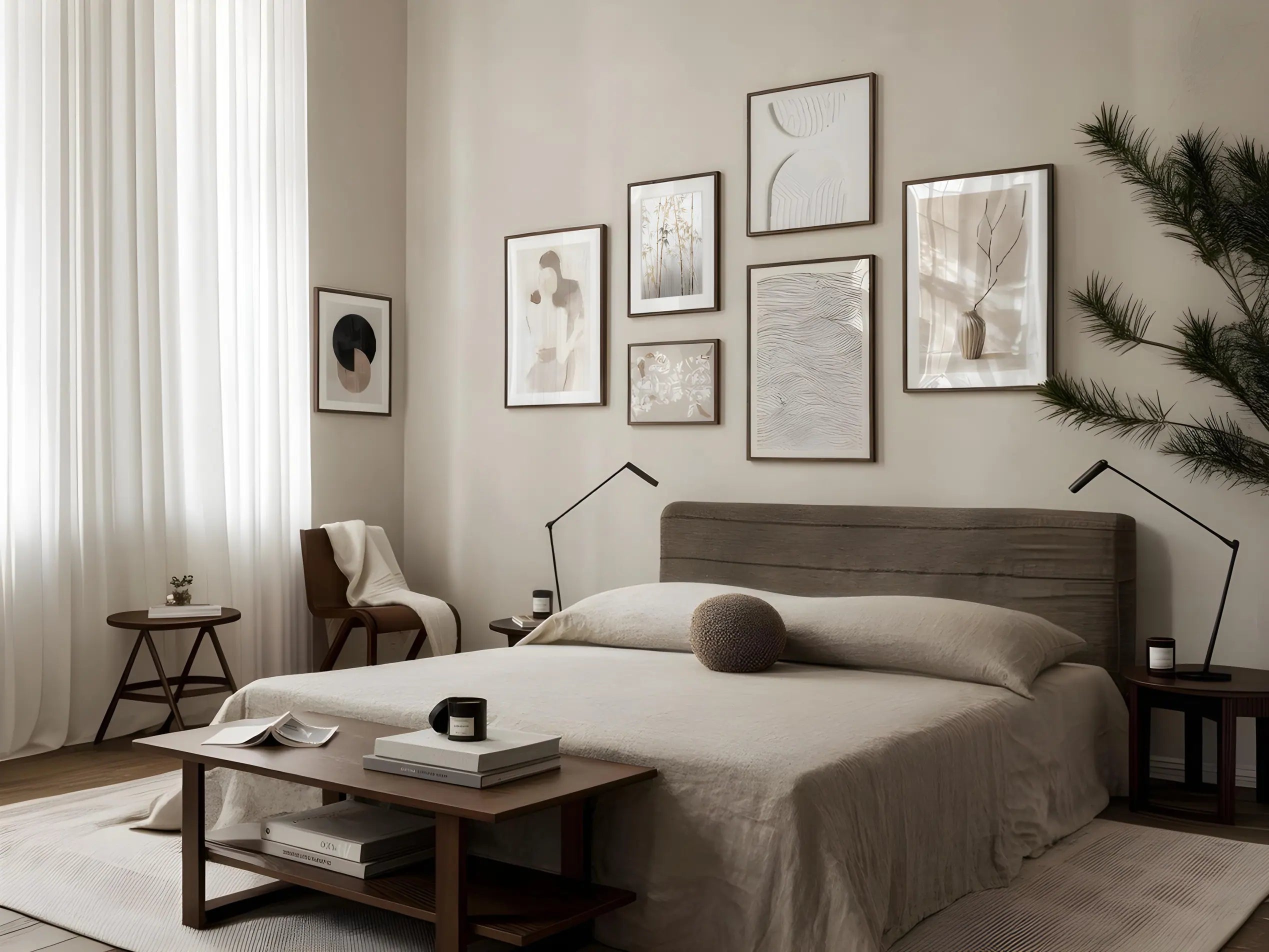 Kit 7 Quadros Minimalistas Neutros | AD0010