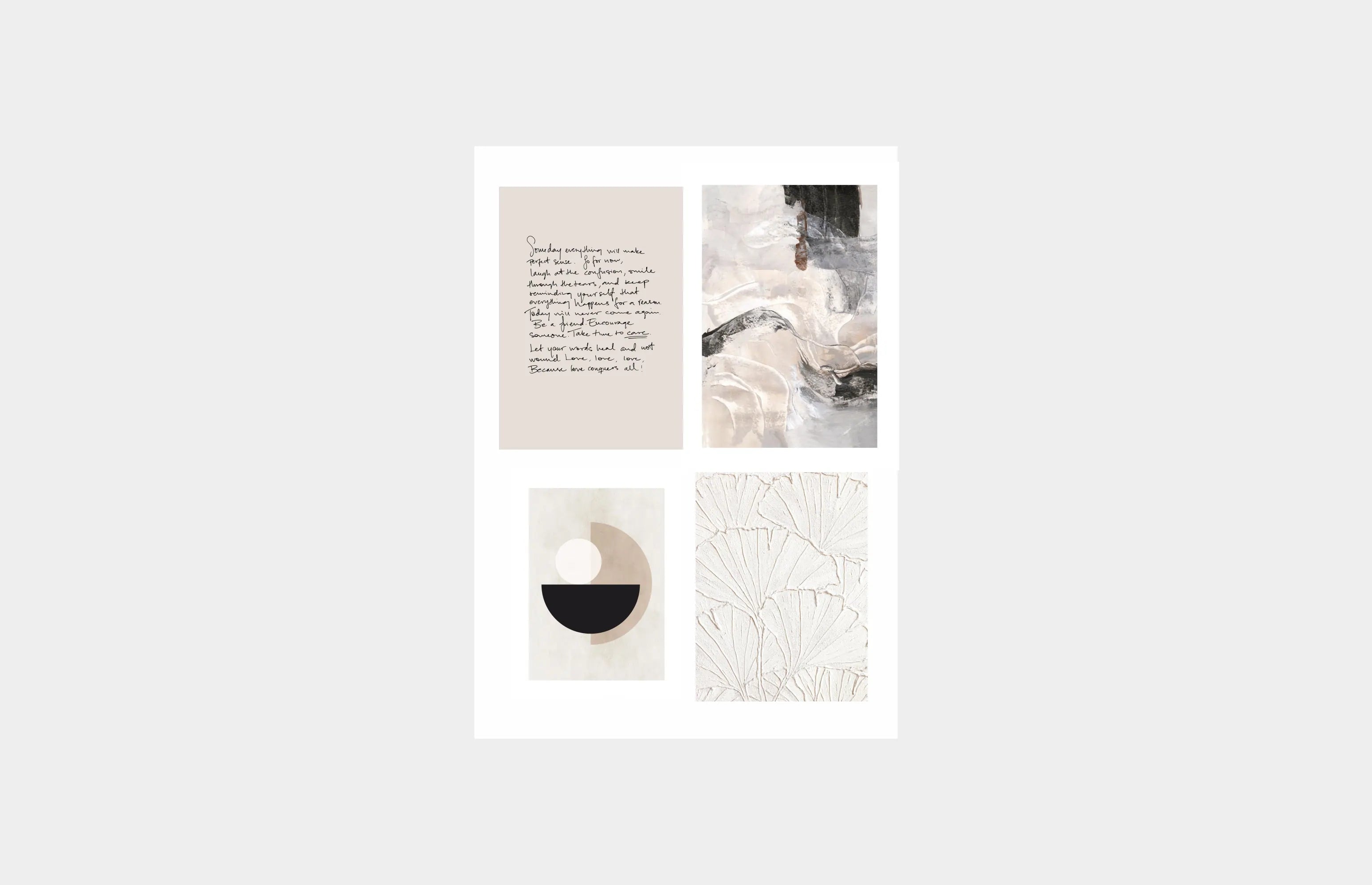 Kit 4 Quadros Texturas & Traços | AD0012