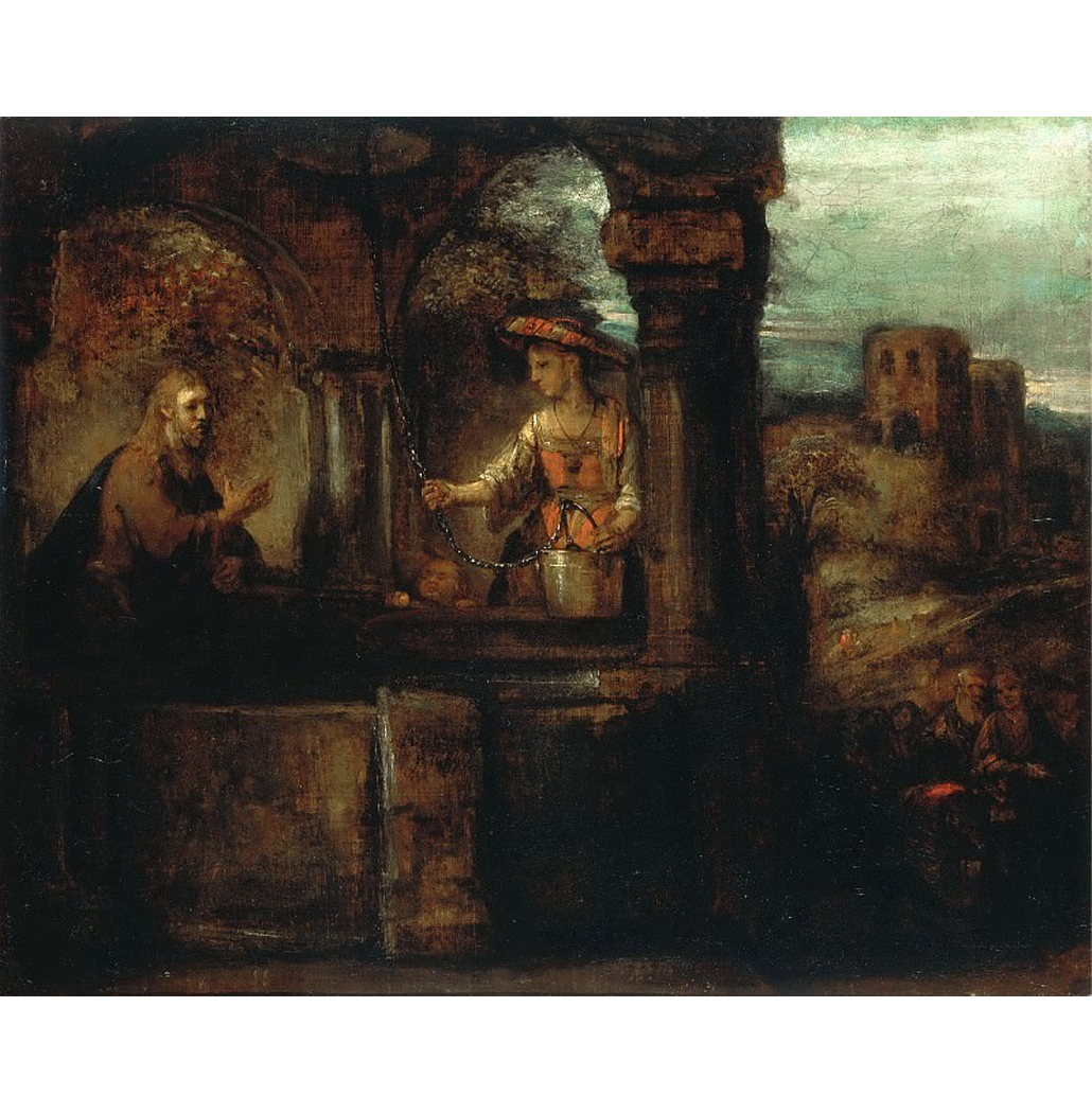 A conversa de Cristo com a Mulher Samaritana - Rembrandt