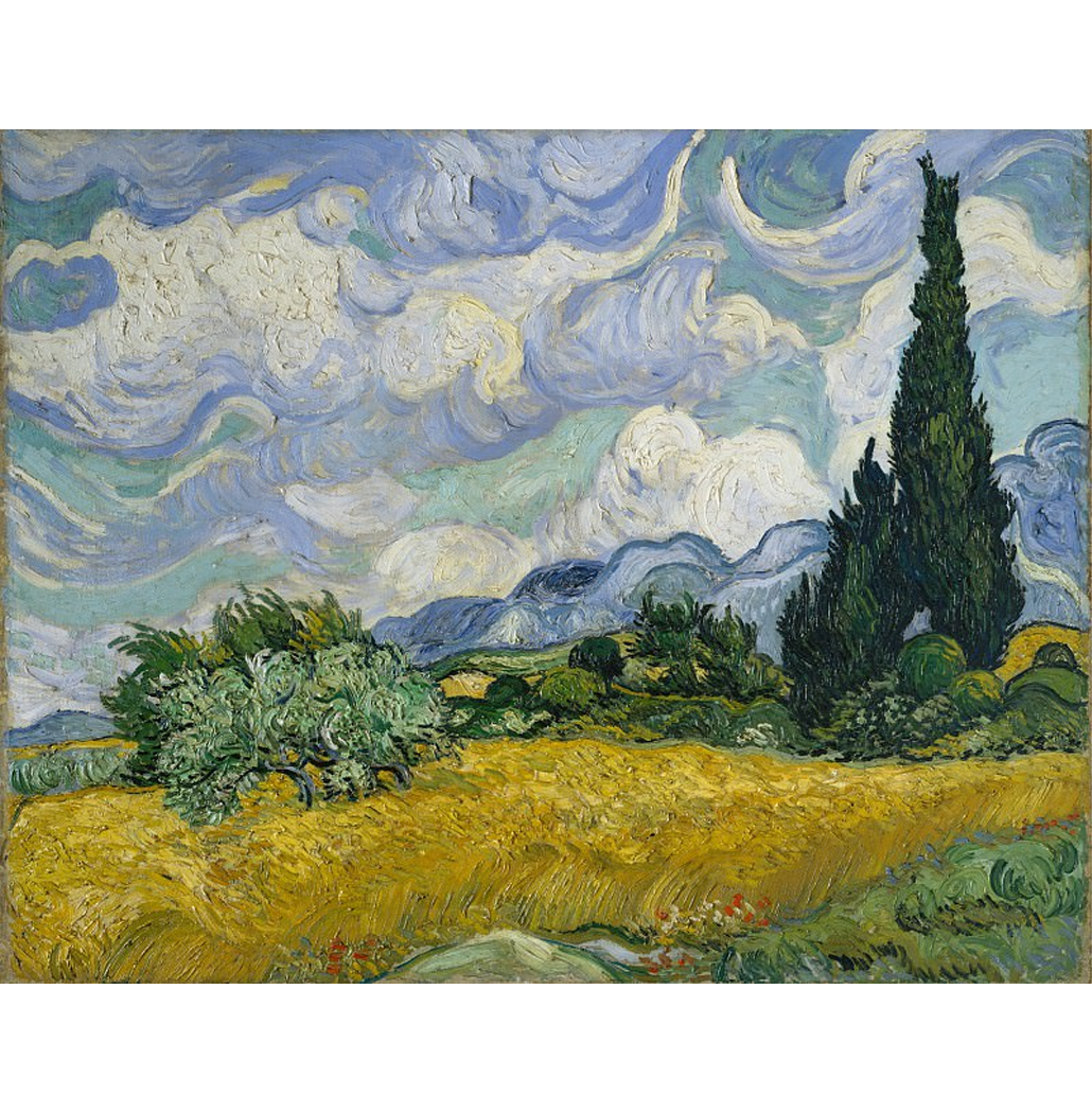 Campo de Trigo com Ciprestes- Vincent van Gogh