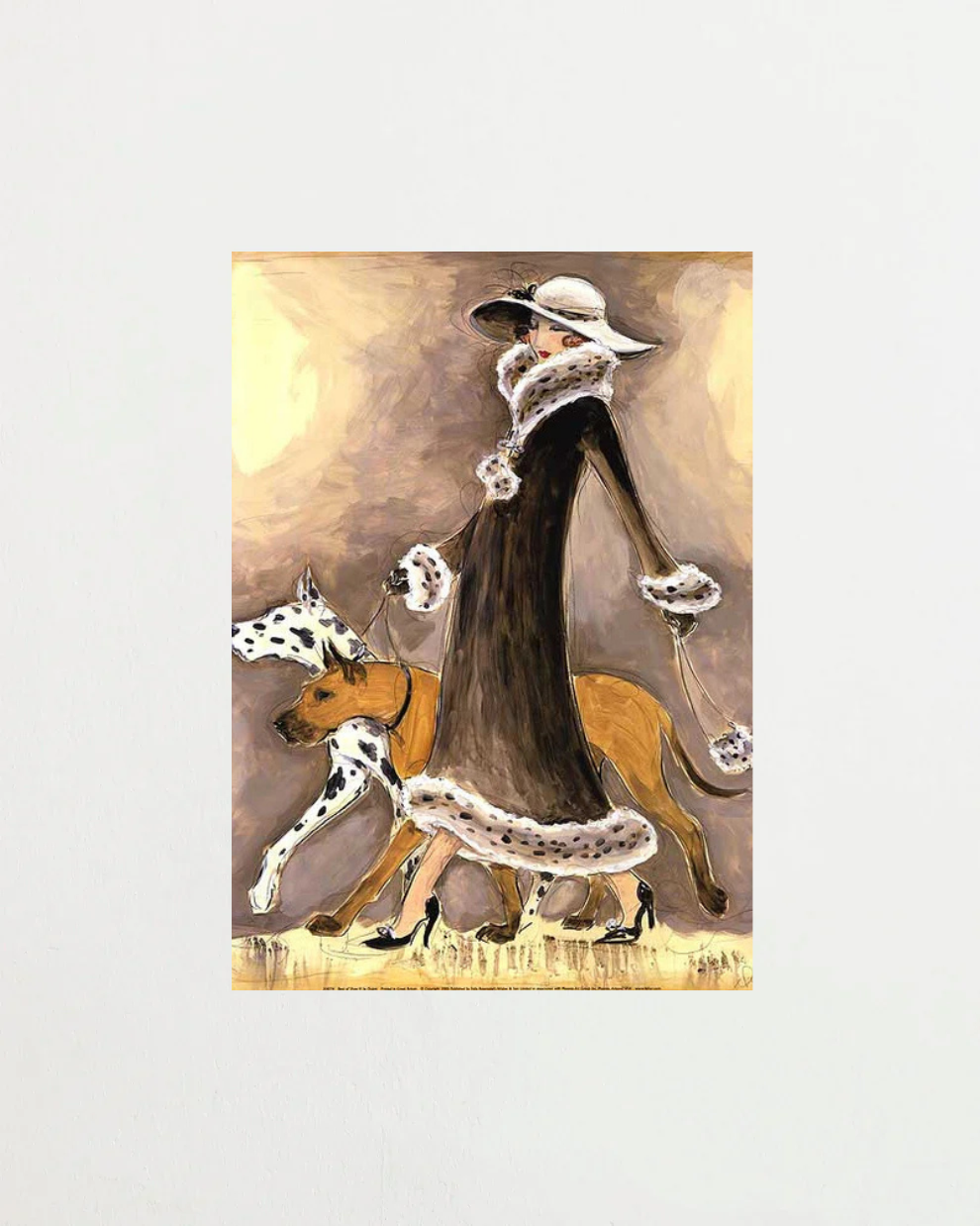 Poster Dupré Mulher Elegante com Cães