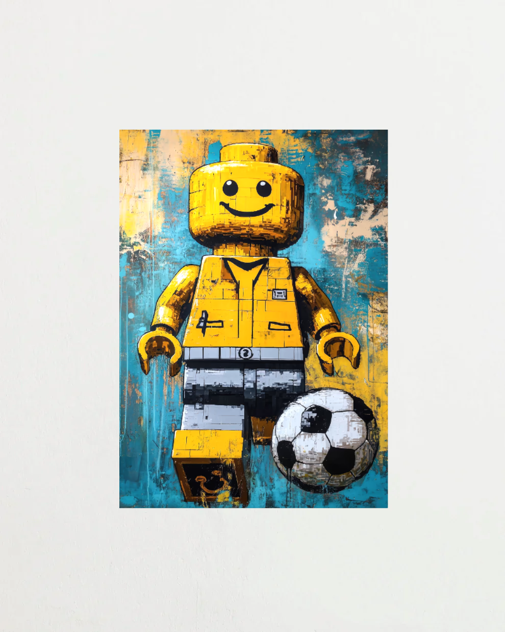 Poster Arte Footballer Street Art
