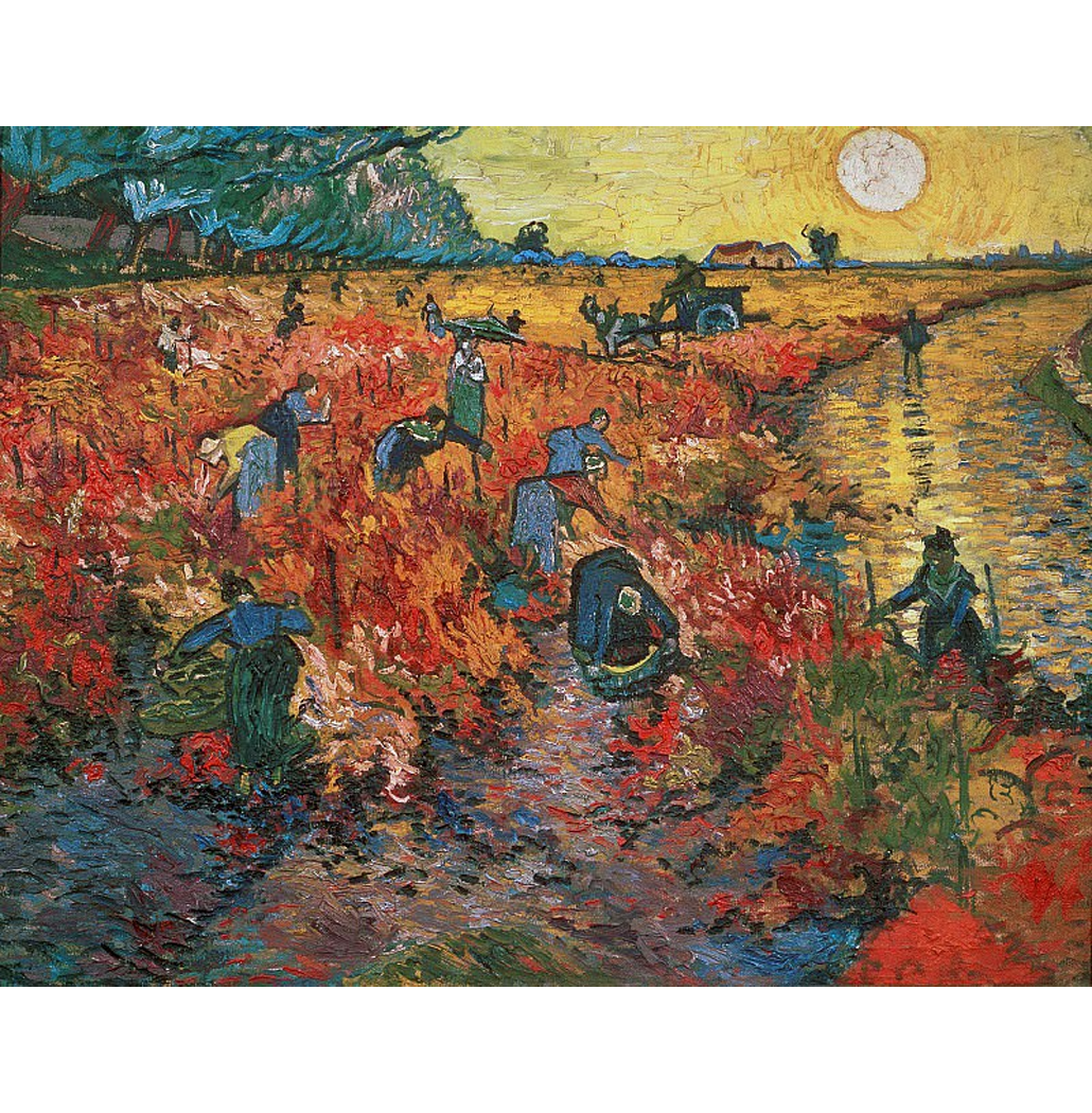 Os Vinhedos Vermelhos em Arles - Vincent van Gogh