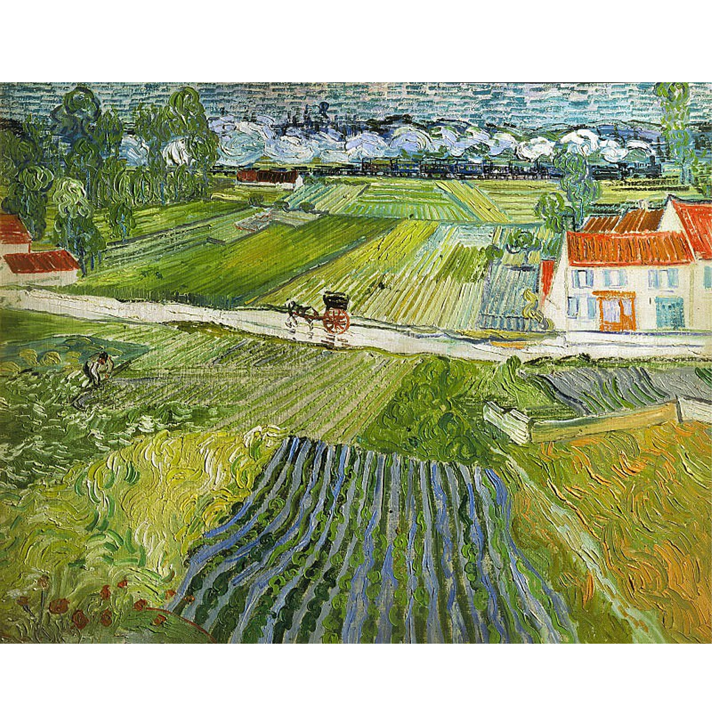 Paisagem em Auvers Após a Chuva - Vincent van Gogh