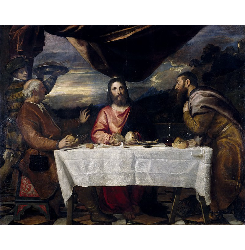 A Ceia em Emaús (Tiziano e Estúdio) - Titian