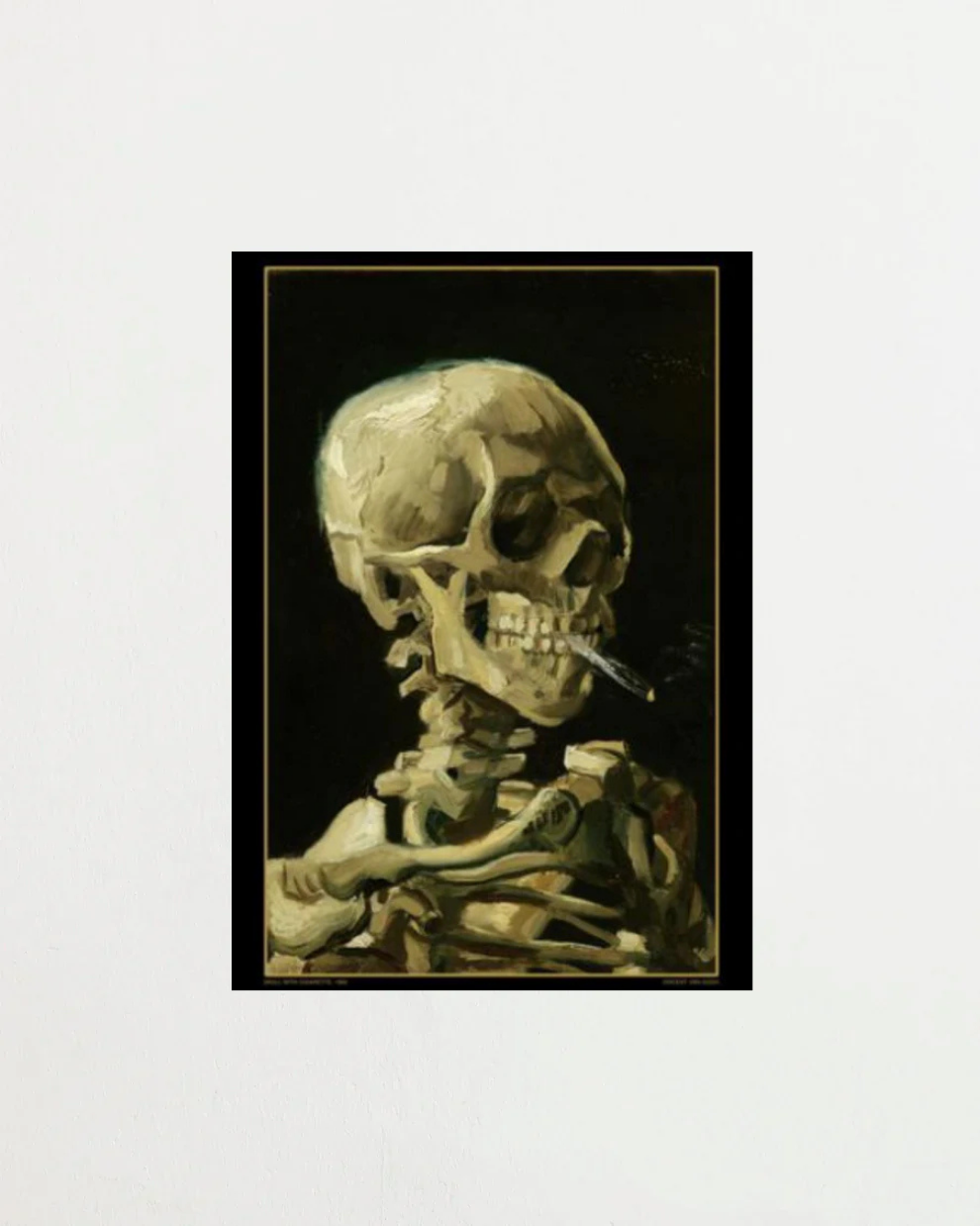 Poster Vincent van Gogh Esqueleto com Cigarro Aceso 1886