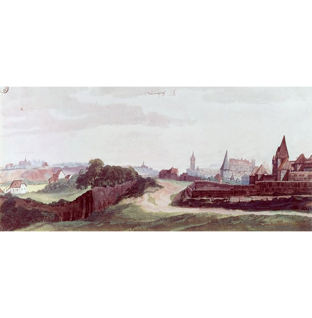 Vista da Cidade de Nuremberg a Partir do Oeste - Dürer