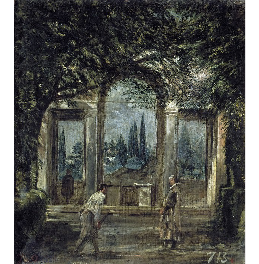 Vista do jardim da Villa Medici de Roma - Velázquez